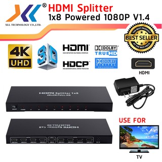 HDMI Splitter เข้า 1 ออก 8 Full HD 3D &amp; 4K x 2K / hdmi029