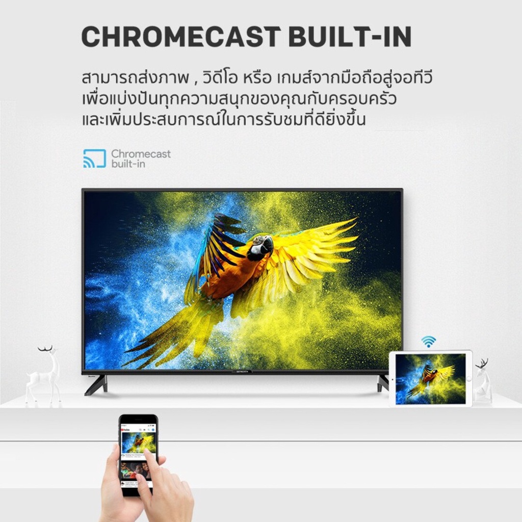 มุมมองเพิ่มเติมของสินค้า SKYWORTH 42 นิ้ว Android TV รุ่น 42V6 รองรับ Netflix/Youtube/Google play