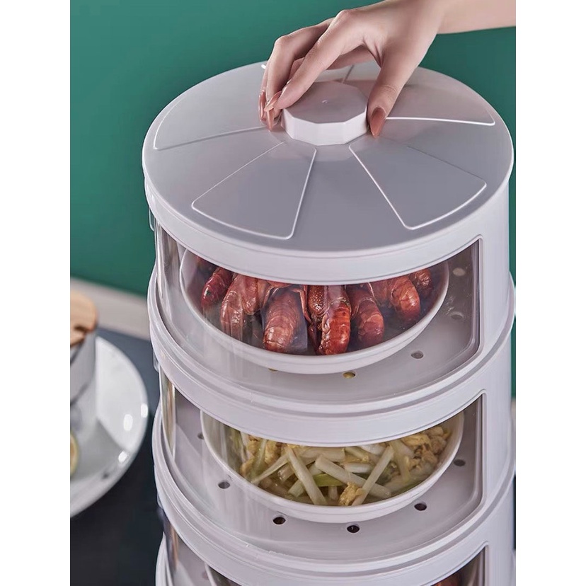 ชั้นเก็บอาหาร-แนวตั้ง-คอนโดเก็บอาหาร-กล่องเก็บอาหาร-food-storage-สีขาว