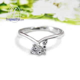 Finejewelthai-แหวนเพชร-แหวนเงินแท้-แหวนแต่งงาน-แหวนหมั้น - R1185cz