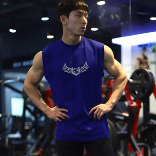 A&amp;H เทรนด์เสื้อยืดแขนกุดผู้ชายฤดูร้อนของเกาหลีระบายอากาศได้ดีแห้งเร็วเพาะปลูกได้เอง