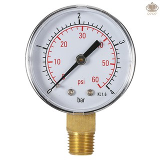 cocox 50 มม. 0~60 psi 0~4 bar อุปกรณ์เกจมิเตอร์สําหรับใช้ในการวัดแรงดันน้ํา 1/4 npt