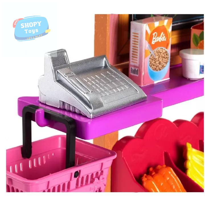 barbie-a-set-of-furniture-shop-foodstuff-ตุ๊กตา-บาร์บี้-ชุดร้านขายของชำ-babyshopy