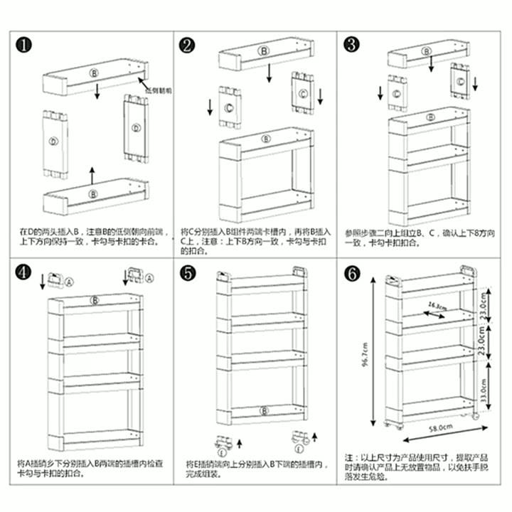 ชั้นวางของ-3-ชั้น-ชั้นวางของในที่แคบ-ผลิตจากวัสดุเกรดเอ-มีให้เลือก-3-สี-สินค้าพร้อมส่งในไทย