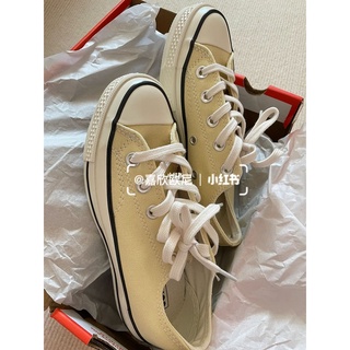 Converse รองเท้าผ้าใบลําลอง สําหรับผู้ชาย ผู้หญิง สีเหลืองครีม สไตล์คลาสสิค -1581