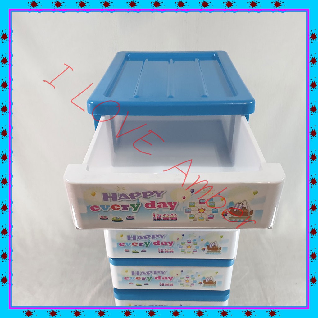 ชื่อ-drawer-pink-blue-clear-acrylic-กล่องลิ้นชัก-knowledge-พิมพ์ลายการ์ตูน-กล่องลิ้นชักใส่ของอเนกประสงค์-รุ่น-kkn515-3-ร