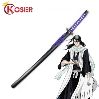 100ซม ทำด้วยไม้ ดาบ Bleach Espada Wooden Sword Weapon Toys Cosplay Kuchiki Byakuya Samurai Props ชุดคอสเพลย์ การ์ตูน อาว