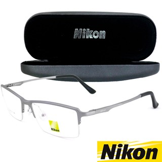 Nikon แว่นตา รุ่น CX-6285 C-3 สีเงิน กรอบแว่นตา Eyeglass frame ( สำหรับตัดเลนส์ ) วัสดุ อลูมิเนียม Aluminium ขาสปริง