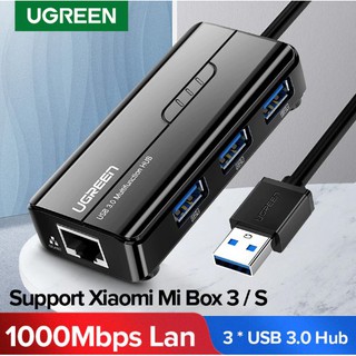 ภาพหน้าปกสินค้าUgreen USB Ethernet USB3.0 USB2.0 to RJ45 HUB for Xiaomi Mi Box 3/S Set-top Box Ethernet Adapter Network Card USB Lan ที่เกี่ยวข้อง