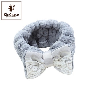 KinGrace-กิ๊บติดผมผู้หญิง ที่คาดผม ผ้ากำมะหยี่คอรัล ทรงโบว์ กิ๊บติดผมการ์ตูนน่ารัก MS-0112