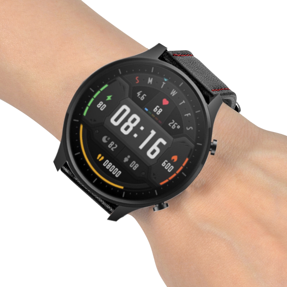 ภาพหน้าปกสินค้าสายนาฬิกาข้อมือหนัง 22 มม . สําหรับ Xiaomi Watch Color Mi จากร้าน moyte.th บน Shopee