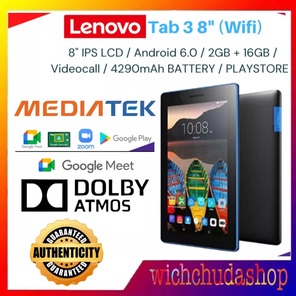 ภาพหน้าปกสินค้าLenovo Tab 3 8 TB3-850F แท็บเล็ต Android Wifi แท็บเล็ตพร้อม FHD/8 นิ้ว/Android 6.0 จากร้าน wichchuda_dada บน Shopee