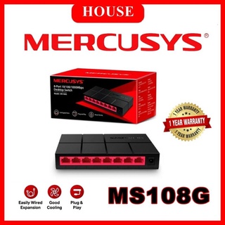 Mercusys MS108G Switch(สวิตซ์) Gigabit 8 port รุ่น รับประกัน 1 ปี