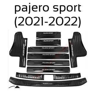 10ชิ้น🔥สคัพเพลทกันรอยสแตนเลสสีรมดำมิตซูบิชิ-PajeroSport(2021-2022)ส่งจากไทย🇹🇭💯