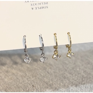 A.piece  ซื้อคู่กด2ชิ้นนะคะ*A.piece ต่างหูเงินแท้ [all silver 925] cubic one-touch earrings / ball