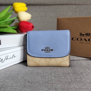 COACH F87589 SMALL WALLET IN SIGNATURE CANVAS