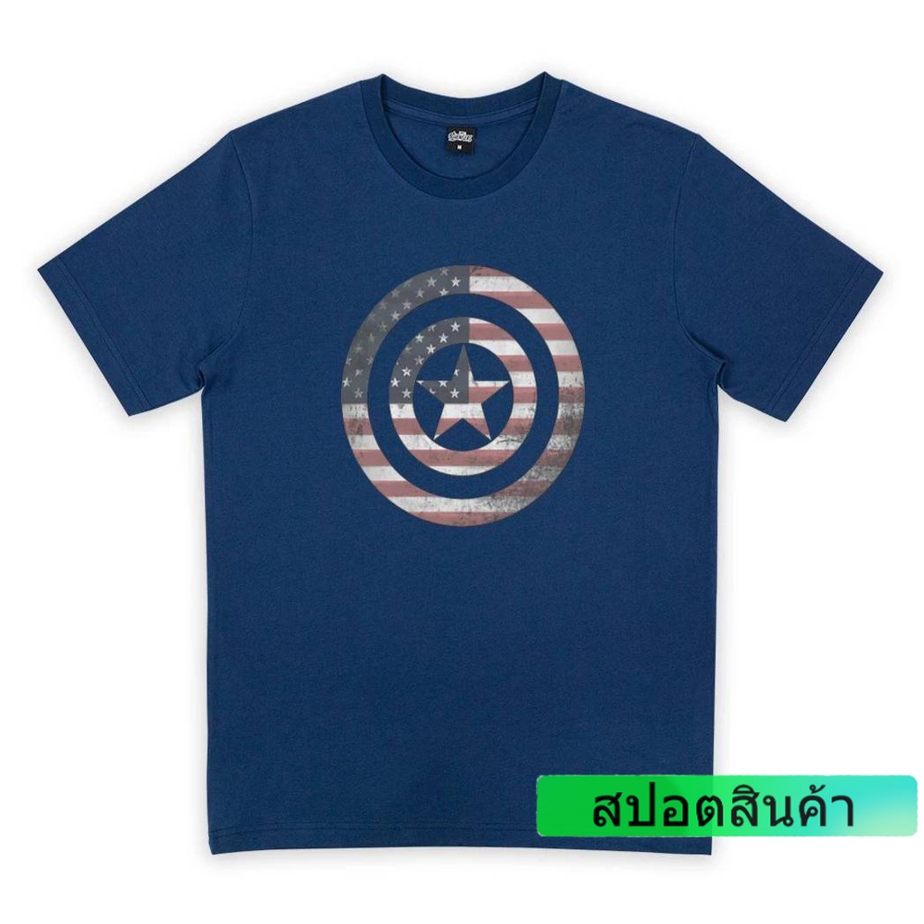 เสื้อยืดมาร์เวล-โล่กัปตันอเมริกา-marvel-captain-america-9520-nv-เปลี่ยนสีเมื่อโดนแดด