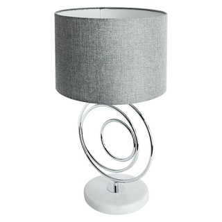 Table lamp TABLE LAMP CARINI MT1541 CLASSIC GREY/CHROME The lamp Light bulb โคมไฟตั้งโต๊ะ ไฟตั้งโต๊ะ CARINI CLASSIC MT15