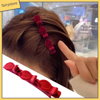 Fairystore| กิ๊บติดผม ผ้ากํามะหยี่ น่ารัก เรียบง่าย สําหรับผู้หญิง