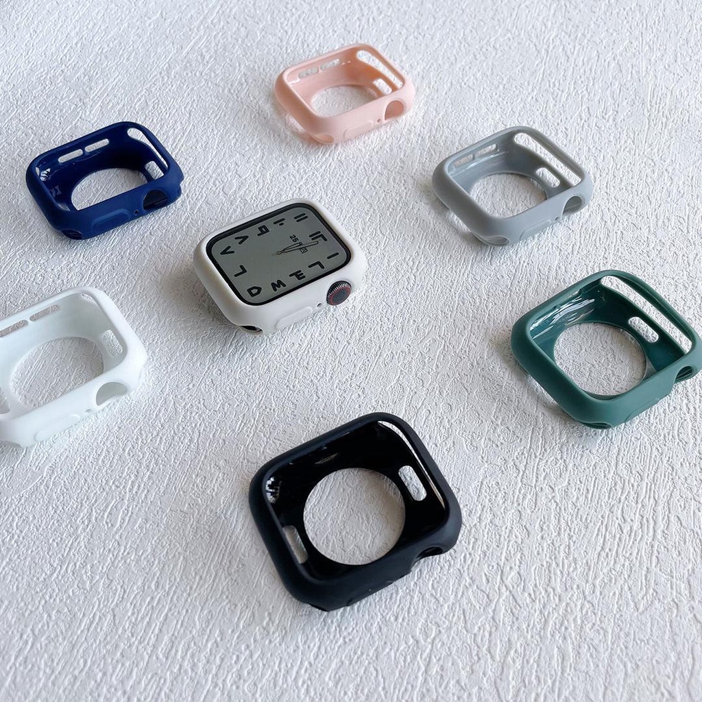 1-เคส-smartwatch-case-silicon-เคสสําหรับแอปเปิ้ลวอช-watch-8-7-6-se-5-4-3-2-1-case-40-41-44-45mm-เคสซิลิโคน