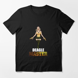 เสื้อยืดอินเทรนด์ผู้ชายอินเทรนด์ผู้หญิงเสื้อยืด พิมพ์ลาย Deagle Master แบบกําหนดเอง สําหรับเด็กผู้หญิงS-3XL