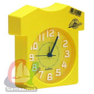 นาฬิกาปลุกรูปทรงเสื้อ แบบ 3D สีเหลือง สดใสมากๆ