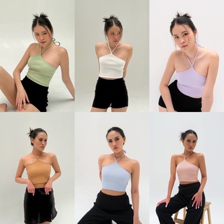 Dailydose- Halter Crop🌈-เสื้อครอปแบบผูกคอ สามารถผูกสายได้ 2 แบบ น่ารักกรุบกริบ 6 สี