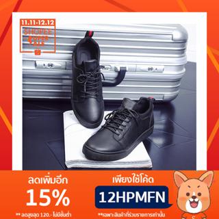 สินค้า รองเท้าผ้าใบ รองเท้าผ้าใบผู้ชาย รองเท้าแฟชั่น No.095 (Black)