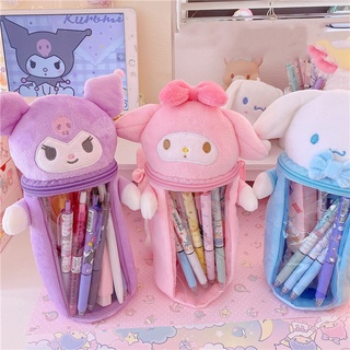 SANRIO กระเป๋าดินสอ แต่งซิป ขนาดใหญ่ จุของได้เยอะ ลายการ์ตูนดิสนีย์ ซานริโอ้ ของแท้ สําหรับนักเรียน