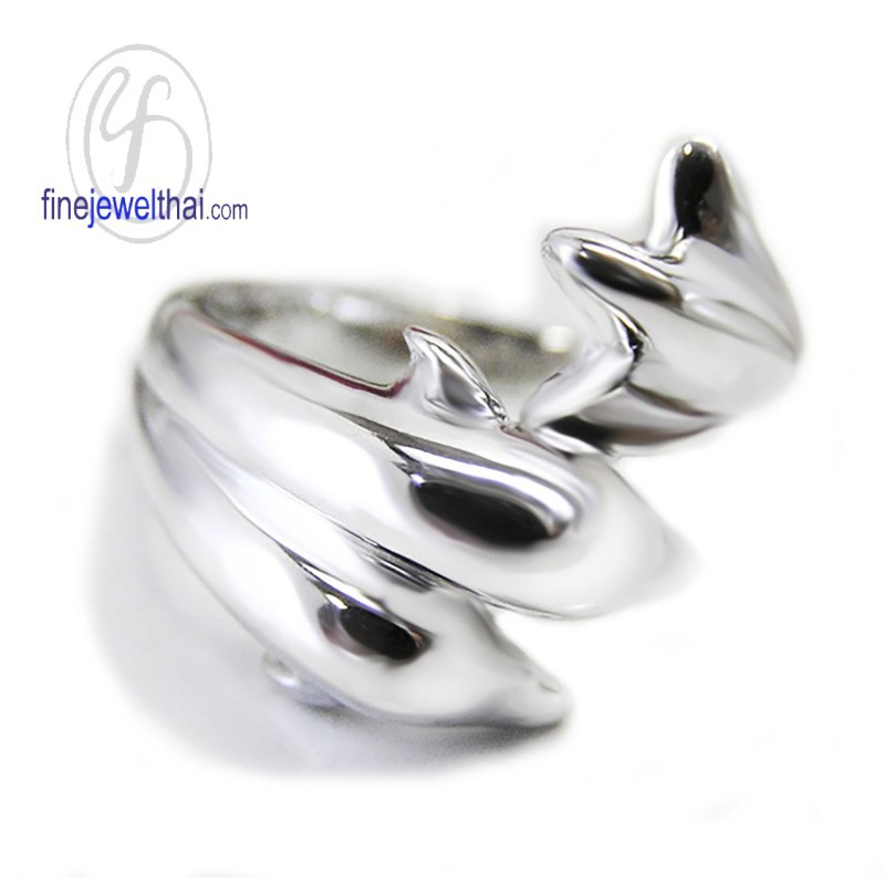 แหวนโลมา-แหวนเงิน-เงินแท้925-แหวนหมั้น-แหวนแต่งงาน-silver-ring-finejewelthai-r112600