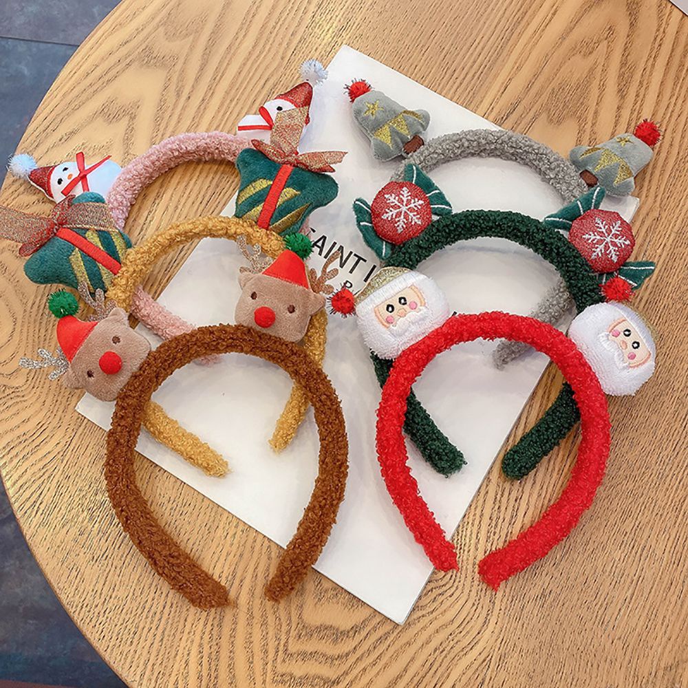 danilo-cute-christmas-cartoon-headband-headwear-hair-accessories-korean-style-head-hoop-face-wash-elk-santa-claus-fashion-cloth-snowman-women-hair-band-multicolor