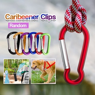 10 ชิ้น รูปตัว D อลูมิเนียม Carabiner ปีนเขาล็อคหัวเข็มขัดปีนเขาตะขอขวดน้ําแขวนหัวเข็มขัด KeychaI Gantung