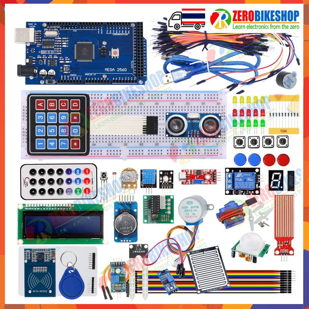 ภาพหน้าปกสินค้า**พร้อมส่ง จากไทย** ชุดเรียนรู้ Arduino MEGA2560 R3 Starter Kit สำหรับ Arduino MEGA2560 by ZEROBIKE