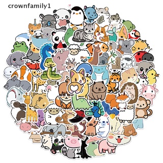 [crownfamily1] สติกเกอร์ ลายการ์ตูนสัตว์น่ารัก คละแบบ สําหรับติดตกแต่งรถยนต์ รถจักรยานยนต์ กระเป๋าเดินทาง โทรศัพท์ แล็ปท็อป 100 ชิ้น