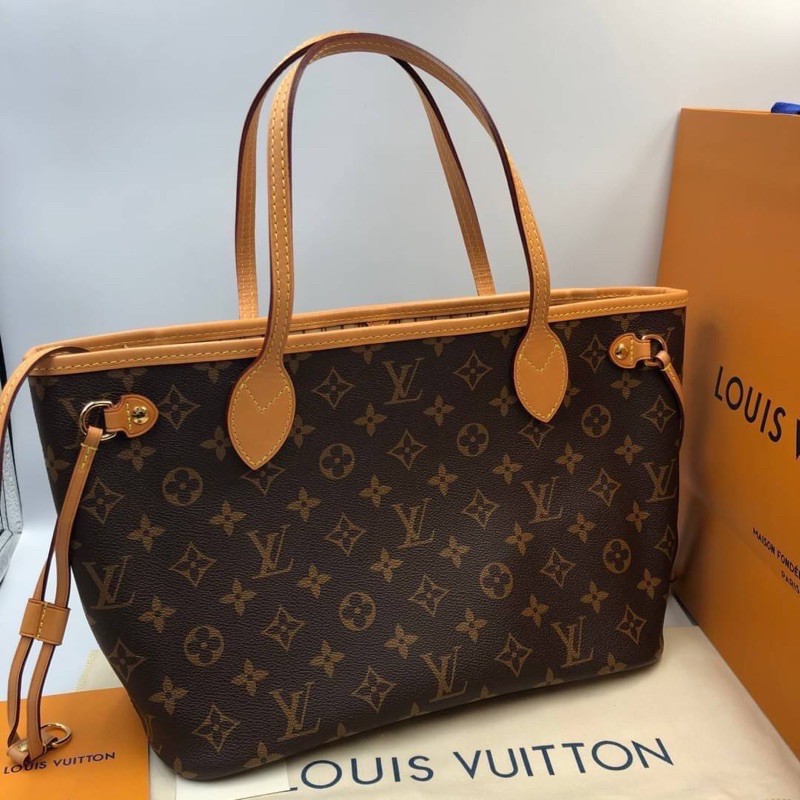 louis-vuitton-neverfull-pm-original-1-1-กระเป๋าหลุยส์-ซับในสีเบจ