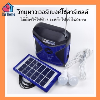 Powerbankโซลาร์เซลล์ วิทยุโซลาร์ พาวเวอร์เเบ้งค์ โซลาร์ ชารจ์ไฟ ไฟโซลาร์เซลล์ (A24)