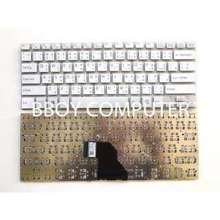 SONY Keyboard คีย์บอร์ด SONY VAIO SVF14 SVF142 SVF142A29W SVF14E SVF143 SVF1441 สีขาว TH-EN
