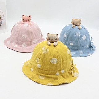 ภาพหน้าปกสินค้า☆พร้อมส่ง☆ หมวกเด็ก 2เดือน-18เดือน รอบหัว: 46-48 cm. หมวกปีกรอบ ผ้าลายใบไม้ผูกโบว์น่ารัก ติดตุ๊กตาแมว 🐱 แบบใหม่ล่าสุด ซึ่งคุณอาจชอบสินค้านี้