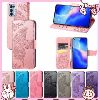 oppo reno6 pro z reno 6 6pro 6z 5g 4g โทรศัพท์ PU เคสหนังแฟชั่นสีบริสุทธิ์ 3D รูปแบบผีเสื้อและดอกไม้แบบพลิกแม่เหล็กช่องเสียบการ์ดกระเป๋าสตางค์ขาตั้งโทรศัพท์กันกระแทก 360 ° ป้องกันเต็มรูปแบบปลอกหุ้มอ่อน