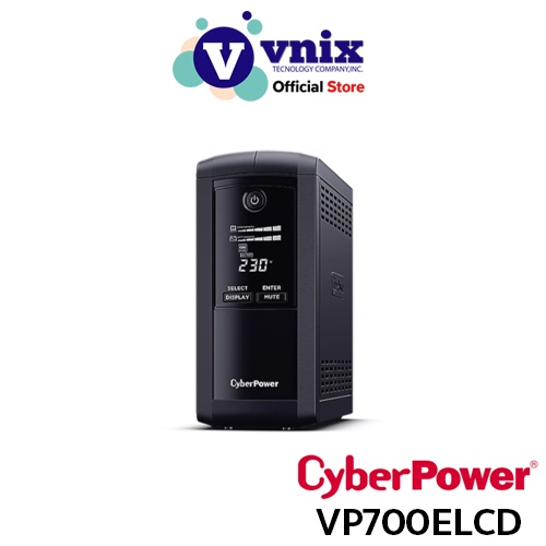 CyberPower รุ่น VP700ELCD เครื่องสำรองไฟฟ้า 700VA/390W Backup UPS ...