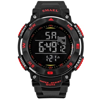 SMAE Digital Watches 50m Waterproof Sport Watch LED Casual Electronics Wristwatches 1235 Dive Swimming Watch Led Clock D