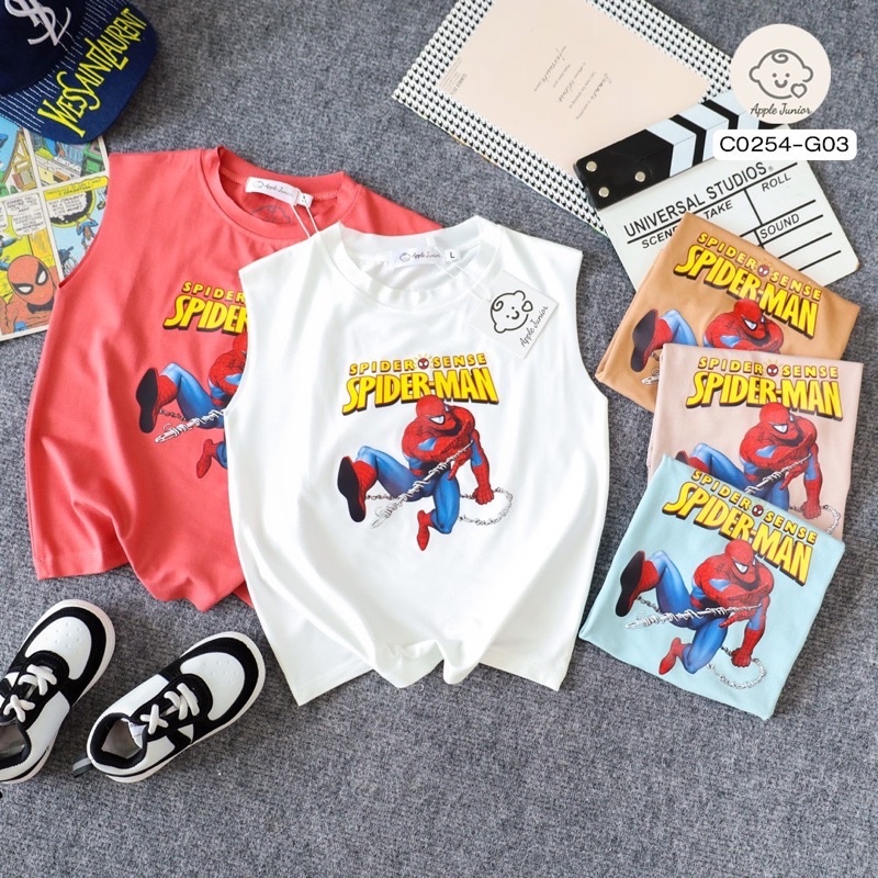 เสื้อกล้ามเด็ก-ลายspider-man-ผ้าคอตตอนนิ่ม