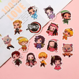 สติกเกอร์ สติกเกอร์ไดคัท Anime Demon Slayer Kimetsu No Yaiba Kamado Tanjirou Nezuko Sticker Waterproof PVC Skateboard Luggage Motorcycle Guitar girl Boy Vsco Sticker Kids stationery gifts