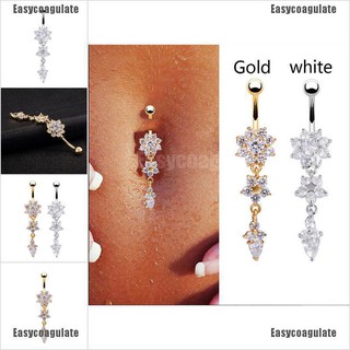 เครื่องประดับจิวแหวนเจาะร่างกายสะดือท้องบอลคริสตัล rhinestone
