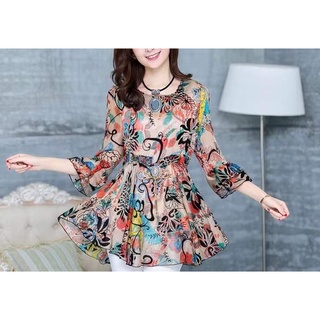 #ขายส่ง#เสื้อเชิ้ตแขนสั้นผู้หญิงลายดอกไม้ฤดูร้อนสไตล์เกาหลีใหม่มากนางฟ้าเสื้อแขนสั้นบาง