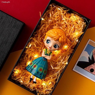 (สปอตสินค้า)△Disney Snow White แช่แข็ง Elsa Mermaid Blind Box Sophia รถเครื่องประดับ Elsa รูปของเล่น