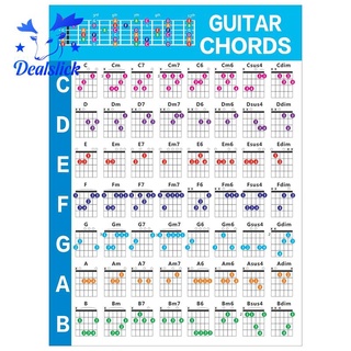 Acoustic Guitar Practice Chords Scale Chart Guitar Chord Fingering Diagram Lessons Music for Guitar Beginner,L