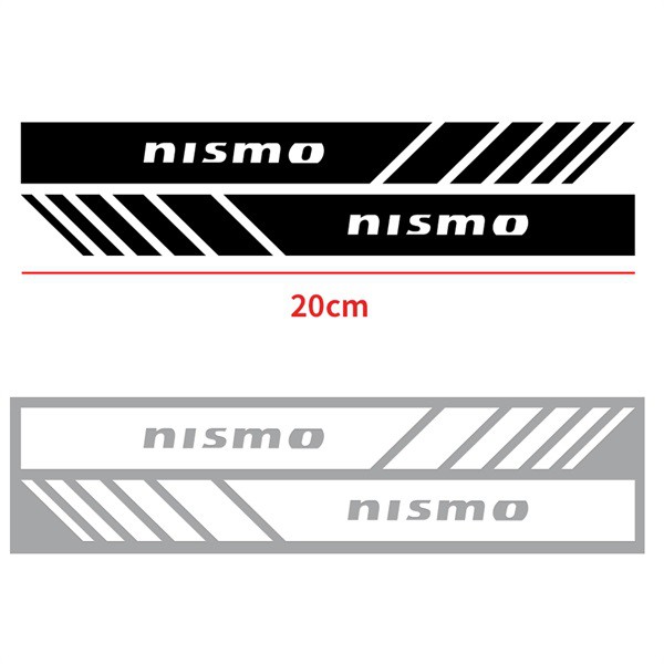 สติกเกอร์สะท้อนแสง-nissan-nismo-ตกแต่งรถ-มือจับประตู-กระจกมองหลัง-2-ชิ้น