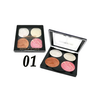 บรอนเซอร์และไฮไลท์ sivanna colors Makeup Studio Bronze &amp; Highlighter HF358