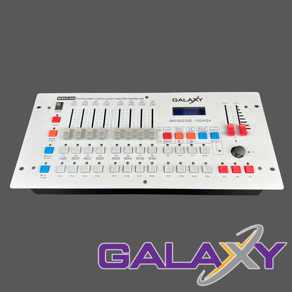 disco-240-galaxy-controller-dmx-512-dmx192-คอนโทรล-dmx-สำหรับไฟเวที-led-moving-head-ไฟเวทีดนตรี-ไฟตบแต่ง-ควบคุม